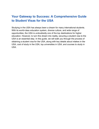 Your Gateway to Success_ A Comprehensive Guide to Student Visas for the USA