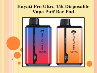 Hayati Pro Ultra 15k Disposable Vape Puff Bar Pod Box of 10