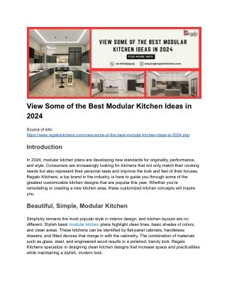 View Some of the Best Modular Kitchen Ideas in 2024