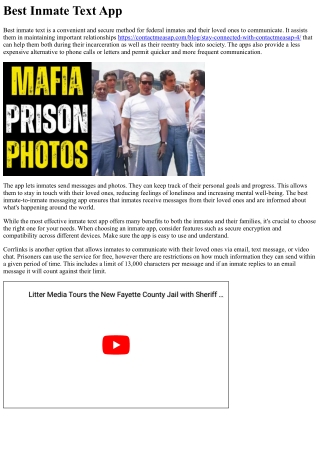 Best Inmate Text App