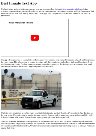 Best Inmate Text App