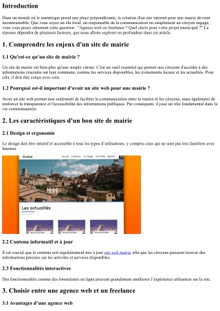 Agence web ou freelance ? Quel choix pour votre projet municipal ?