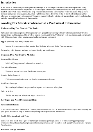 “Avoiding DIY Mistakes: When to Call a Professional Exterminator”