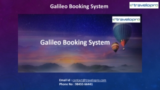 Galileo Booking System