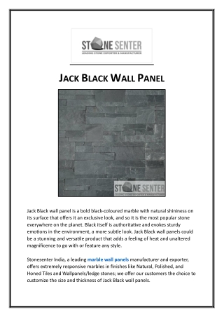 Jack Black Wall Panel