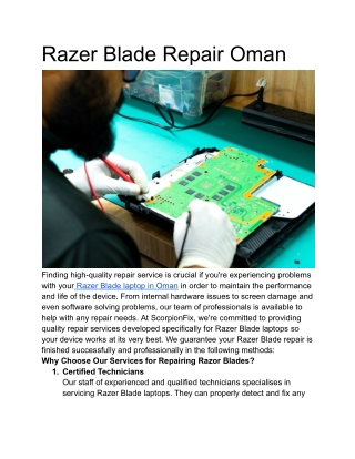 razer blade repair oman