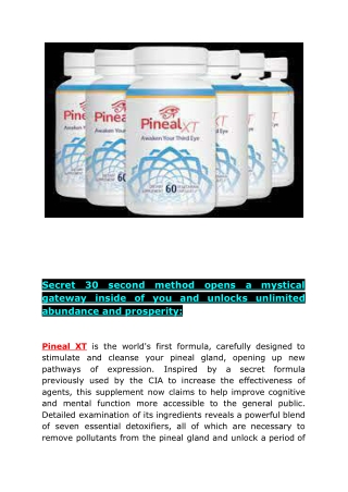 _Pineal XT! Supplements-activate your pineal gland!