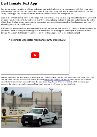Best Inmate Text App