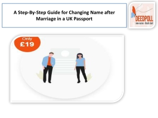 The Changing name after Marriage UK Passport