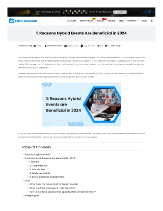 5 Reasons Hybrid Events Are Beneficial in 2024