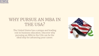 Unlocking Career Success: Top Reasons to Study an MBA in the USA.