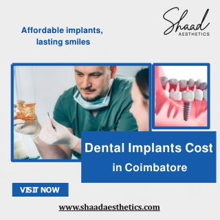 Dental Implants cost in Coimbatore at Shaad Aesthetics (1)