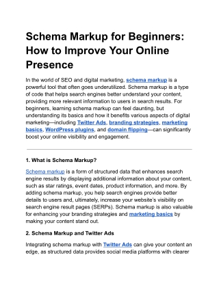 Schema Markup for Beginners: How to Improve Your Online Presence