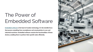 The Power of Embedded Software