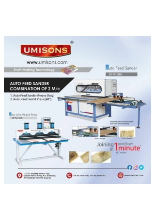 Umisons Industries, Finger Joint Machine, Wood Jointing Machine Manufacturer, Exporter and Supplier In Ahmedabad, India