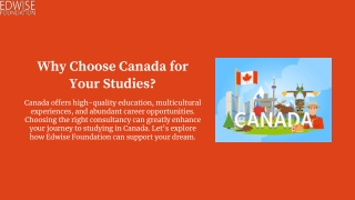 Navigating Your Path to Canada: Expert Guidance with Edwise Foundation.
