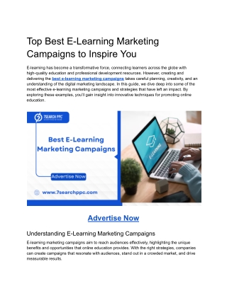 Top Best E-Learning Marketing Campaigns to Inspire You