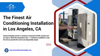 The Finest Air Conditioning Installation in Los Angeles, CA