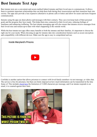 Best Inmate Text App