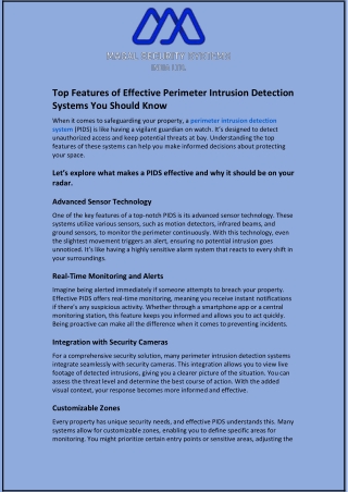Top Features of Effective Perimeter Intrusion Detection Systems You Should Know