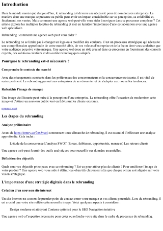 Rebranding : comment une agence web peut vous aider ?