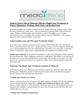 best acne spot treatment kuchai lama