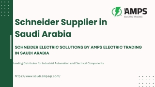Schneider Supplier in Saudi Arabia - AMPS Electric trading