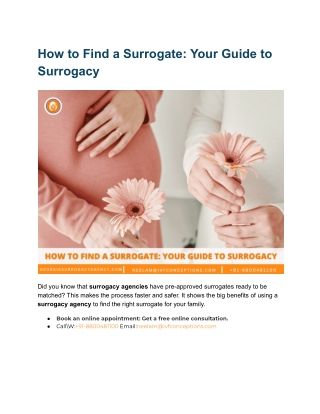 How to Find Surrogate Mother | Georgia Surrogacy Agency