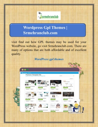 Wordpress Gpl Themes | Srmehranclub.com