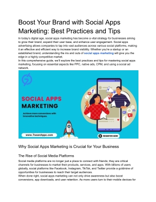 Boost Your Brand with Social Apps Marketing_ Best Practices and Tips