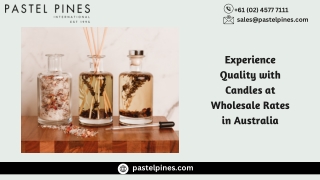 Experience Quality with Candles at Wholesale Rates in Australia