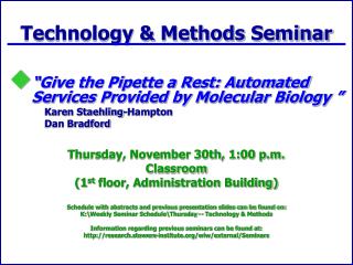 Technology & Methods Seminar