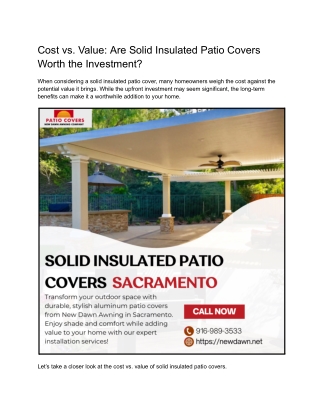 Cost vs. Value_ Are Solid Insulated Patio Covers Worth the Investment_