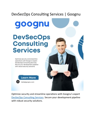 DevSecOps Consulting Services