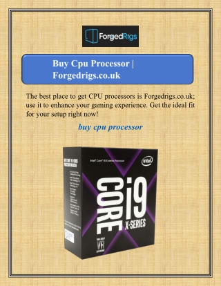 Buy Cpu Processor | Forgedrigs.co.uk