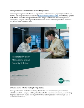 Tracking Visitor Movement and Behavior in UAE Organizations