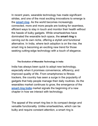 The Rise of the Smart Ring in India_ A Game-Changer in Wearable Technology