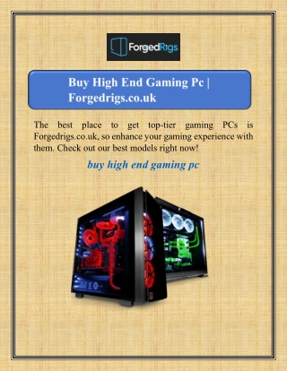 Buy High End Gaming Pc | Forgedrigs.co.uk