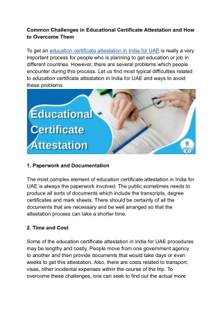 Common Challenges in Educational Certificate Attestation and How to Overcome Them .docx