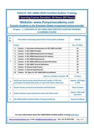 ISO 14065 Certified Auditor Training Online