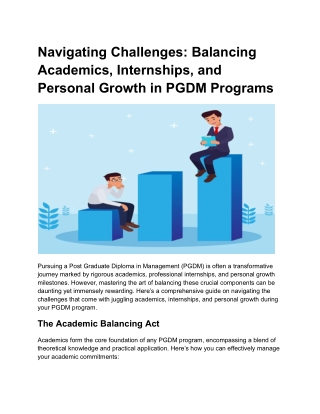 Navigating Challenges_ Balancing Academics, Internships, and Personal Growth in PGDM Programs