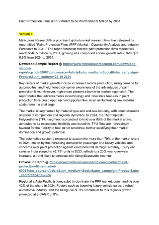 Paint Protection Films (PPF) Market