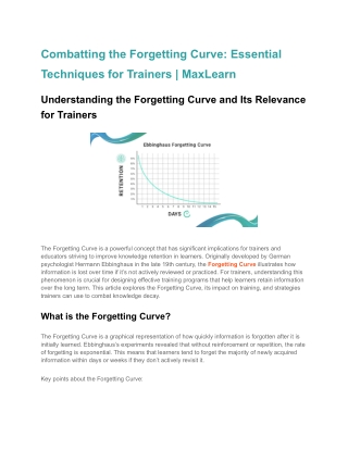 Combatting the Forgetting Curve_ Essential Techniques for Trainers _ MaxLearn