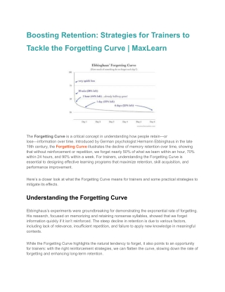 Boosting Retention_ Strategies for Trainers to Tackle the Forgetting Curve _ MaxLearn