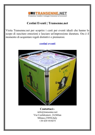 Cestini Eventi  Transenne.net