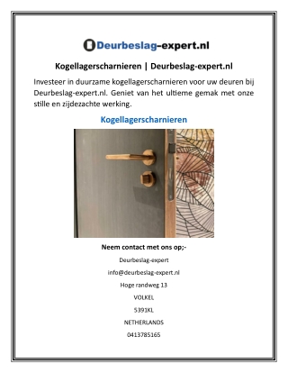 Kogellagerscharnieren  Deurbeslag-expert.nl