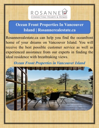 Ocean Front Properties In Vancouver Island   Rosannerealestate.ca