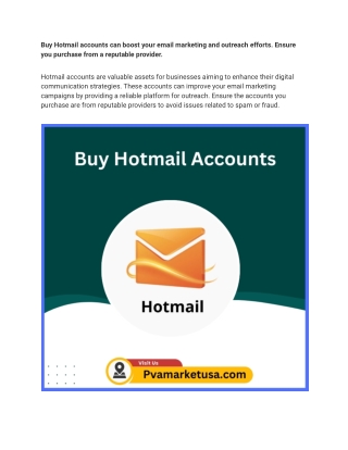 Buy Hotmail accounts