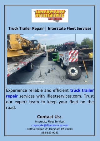 Truck Trailer Repair  Interstate Fleet Services