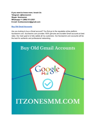 Buy Gmail Accounts (PVA & OLD) - Los Angeles
